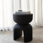 Black U-Side Table