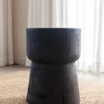 Black Frankie Stump-Side Table