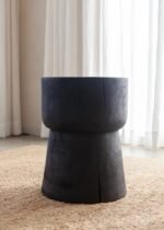 Black Frankie Stump-Side Table