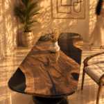 Black Rift-Dining Table