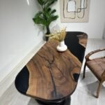 Black Rift-Dining Table