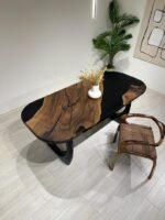 Black Rift-Dining Table - Image 4