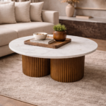 Fluted Marble-Coffee Table