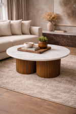 Fluted Marble-Coffee Table